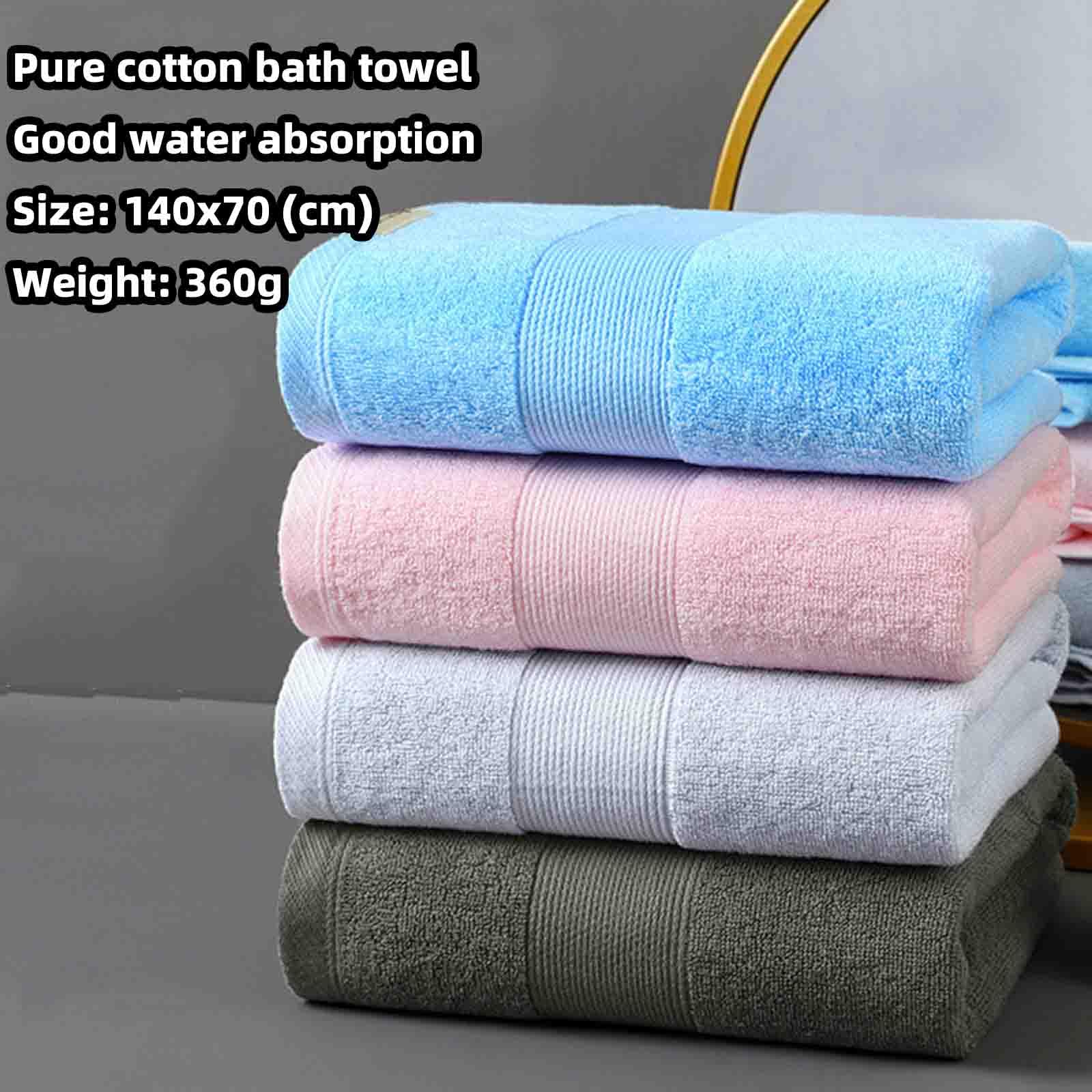 JUSHZ Badetuch Strandtuch Duschtücher Badetücher Beach Towel Badehandtuch Strandtücher Groß Strandhandtuch Handtücher 70x140 Frottee Struktur Wasser Aufnehmen Bequem Und Weich (70x140cm,White)