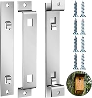 Vista 1 de Blulu 2 juegos de soporte de montaje estable de acero galvanizado a prueba de óxido para asegurar casas de pájaros, cajas de anidación, comederos