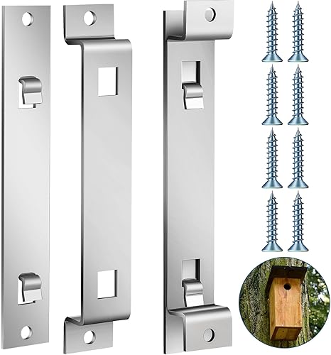 Blulu Soporte estable de acero galvanizado a prueba de óxido para sujetar casas de pájaros, cajas de anidación, comederos, se quita rápidamente para