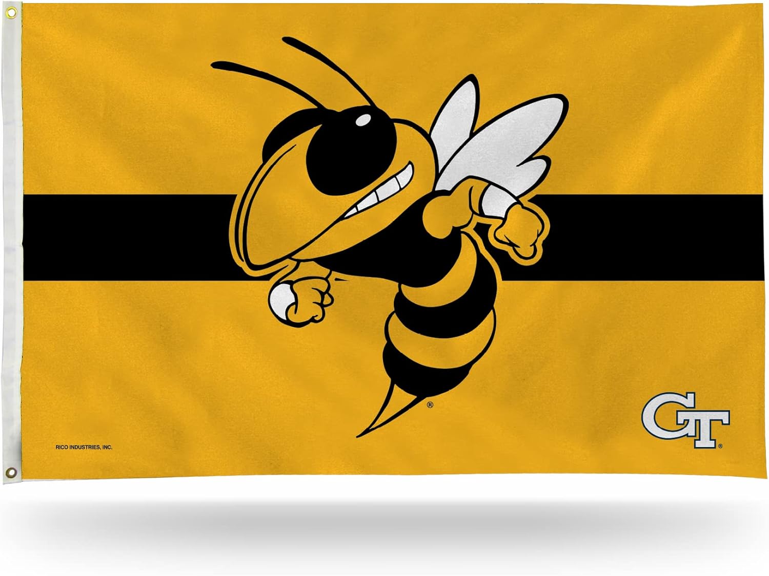 NCAA Ohio State Buckeyes 3x5 Foot Banner Flag - Black With Red Stripe Team Spirit