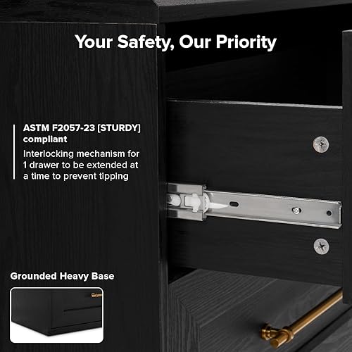 Miniatura 4 de mopio Blake Centro de entretenimiento de 4 piezas con almacenamiento, cómoda gabinete de almacenamiento modular de granja moderna soporte para TV