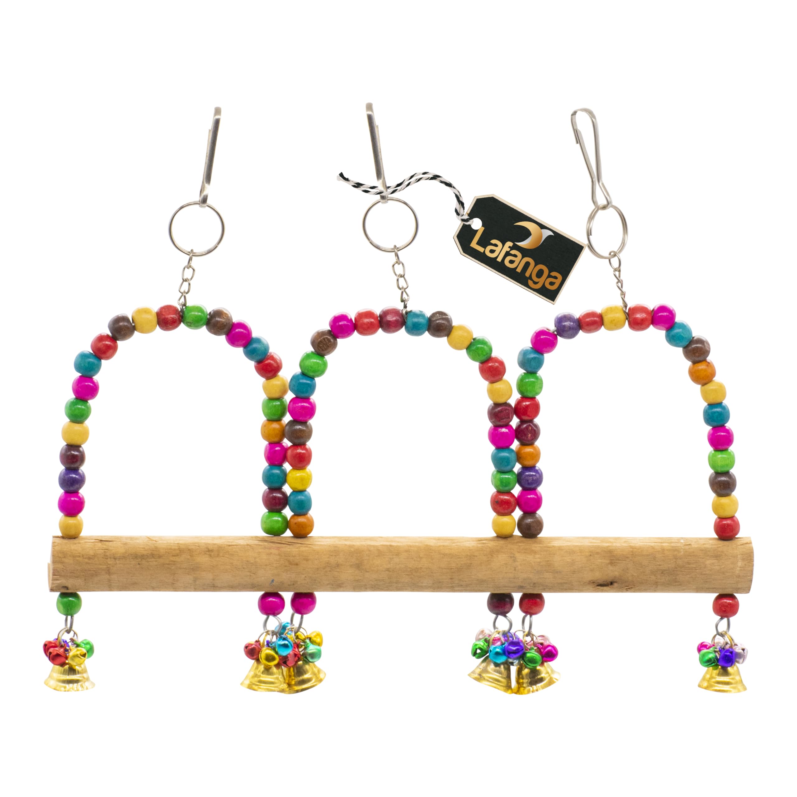 LAFANGA 3 Seater Wooden Bird Perch for Small and Medium Parrots & Birds, Budgies, Love Birds, Sun Conure, Cockatiel (B0CLXSCVNP) Amazon Price History, Amazon Price Tracker
