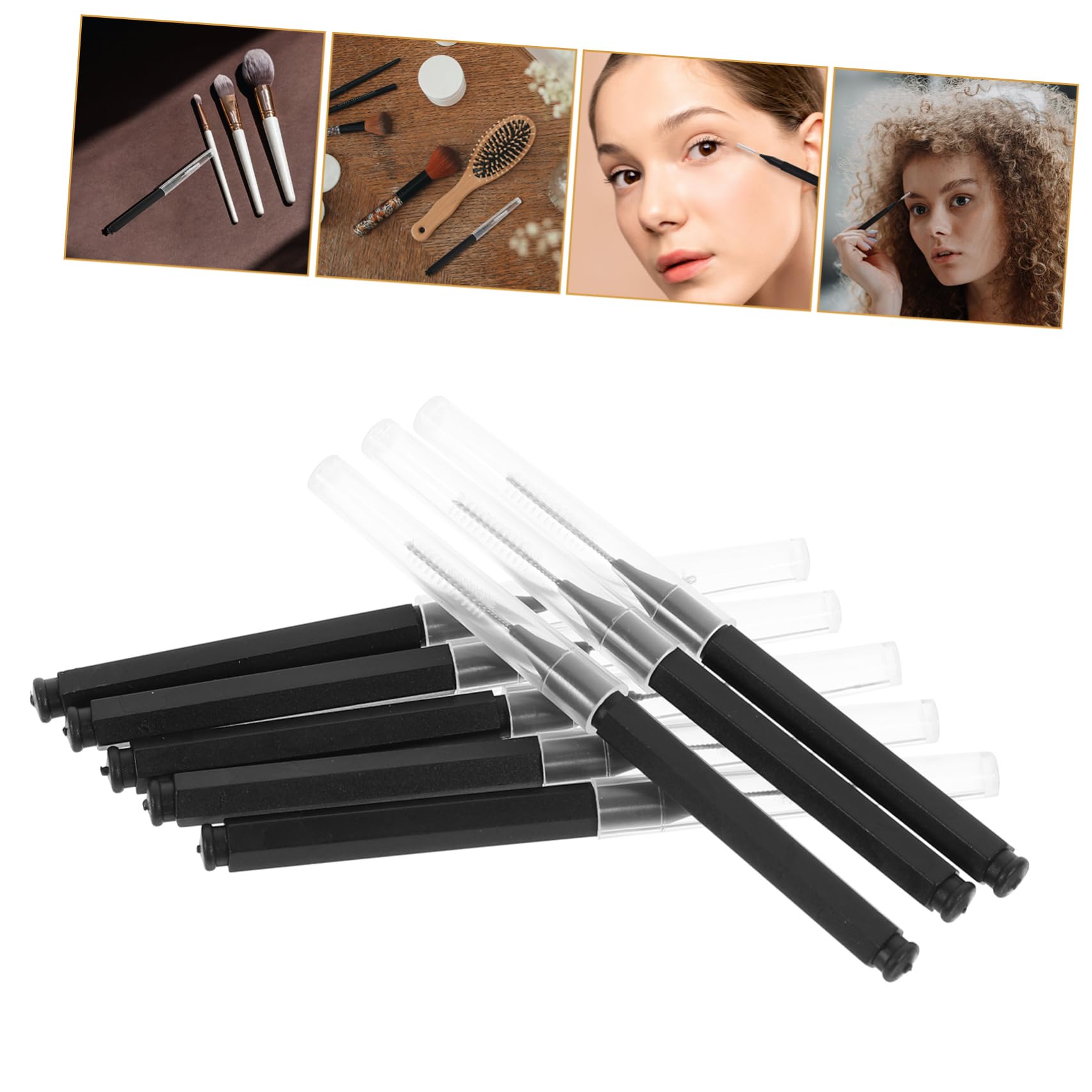 Healeved 400pezzi Eyebrow Brushes e Eyelash Brushes Spazzole Portatili Per Lamination Strumenti Di Bellezza Per Sopracciglia e Ciglia Comodi e Compatti