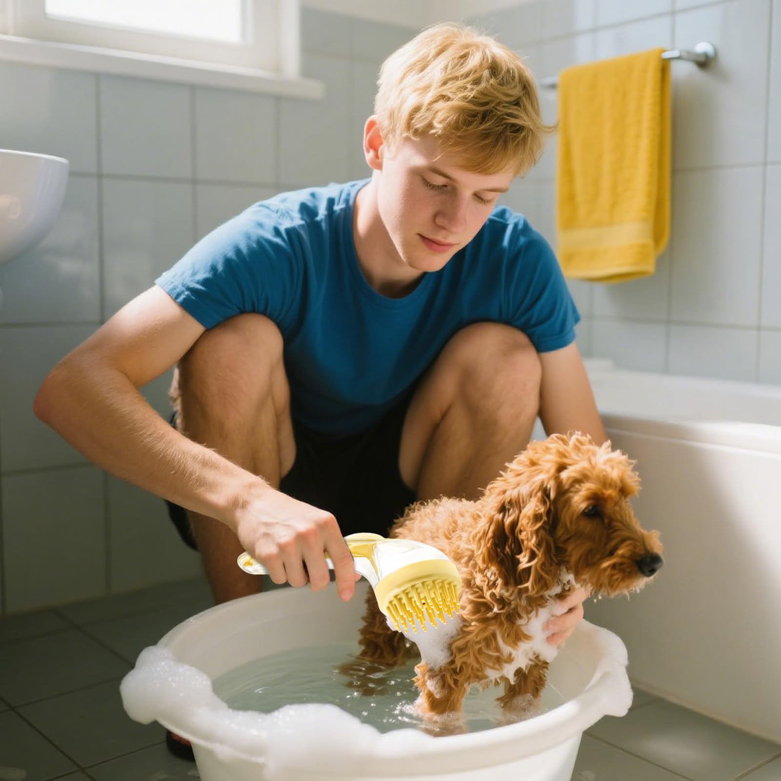 Hunde Badebürste Mit Griff Fellpflege Bürste Für Hunde Und Katzen