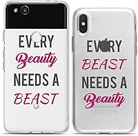 Vista 15 de Matching Couple Cases Compatible for Google Pixel 9 8 Pro 7a 7 Pro 6 Pro 6a 6 5a 5 XL 4a 5G XL 4a Clear Kawaii Egg Bacon Crystal Food Present Soul