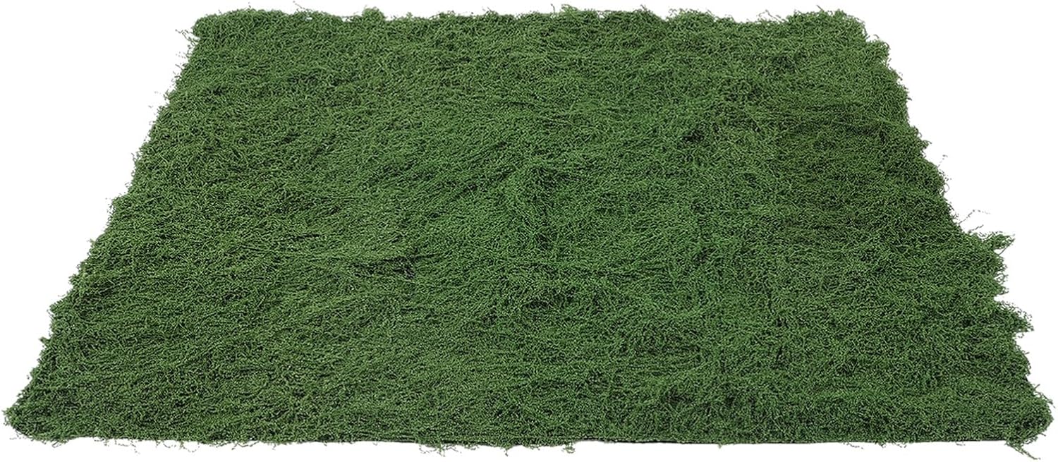 Outdoor Faux Moss Mat: Fake Moss Table Runner for Crafts - 39.4 ×39.4 Inch Artificial Grass Rug Roll for Garden Wedding Birthday Party Table Decoration
