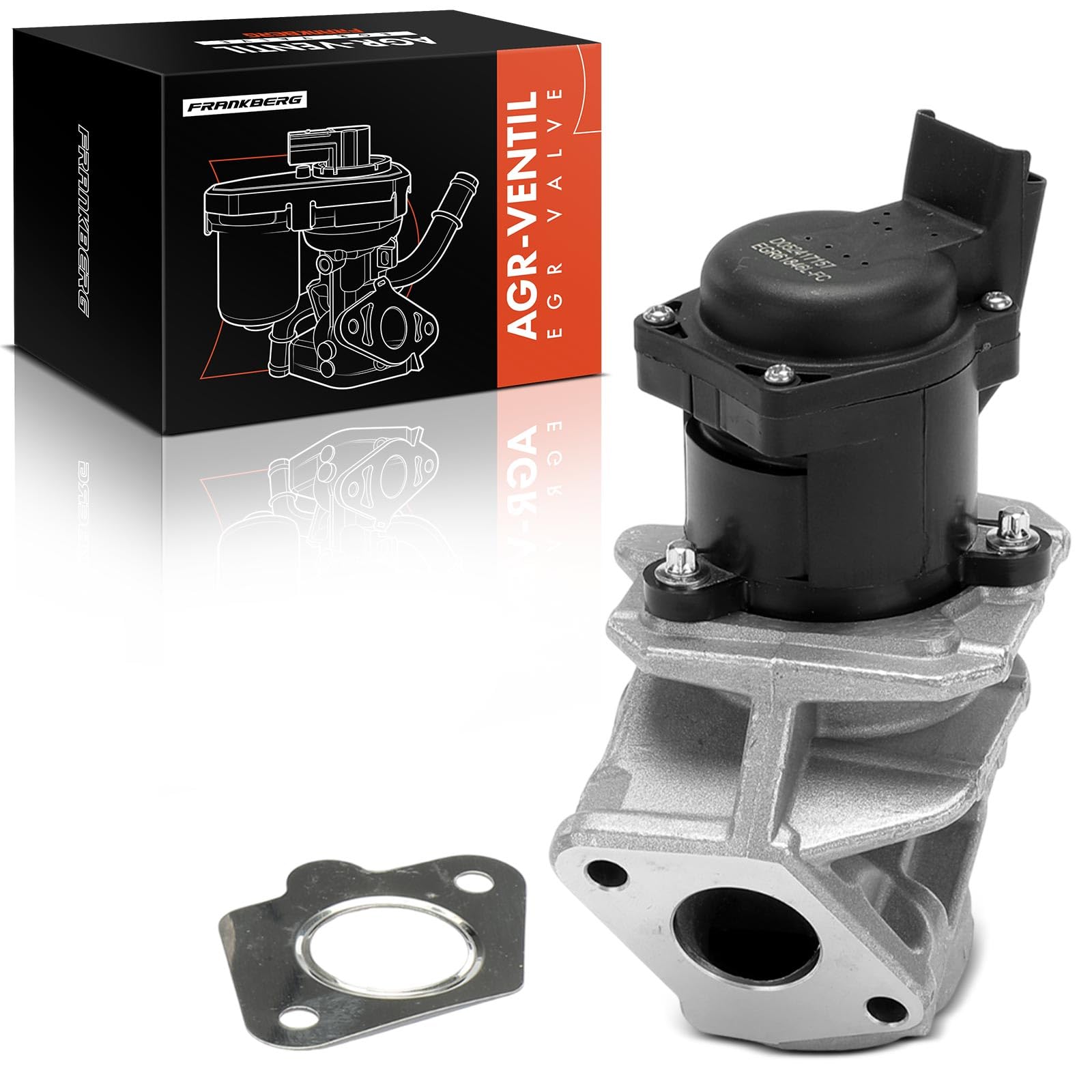 Frankberg Válvula EGR Diesel Compatible con Fiesta VI CB1 CCN 1.4L Fiesta V JD JH 1.4L Fusion JU 1.4L C3 II SC 1.4L 206+ 2L 2M 1.4L Replace# 2S6Q-9D475-BC