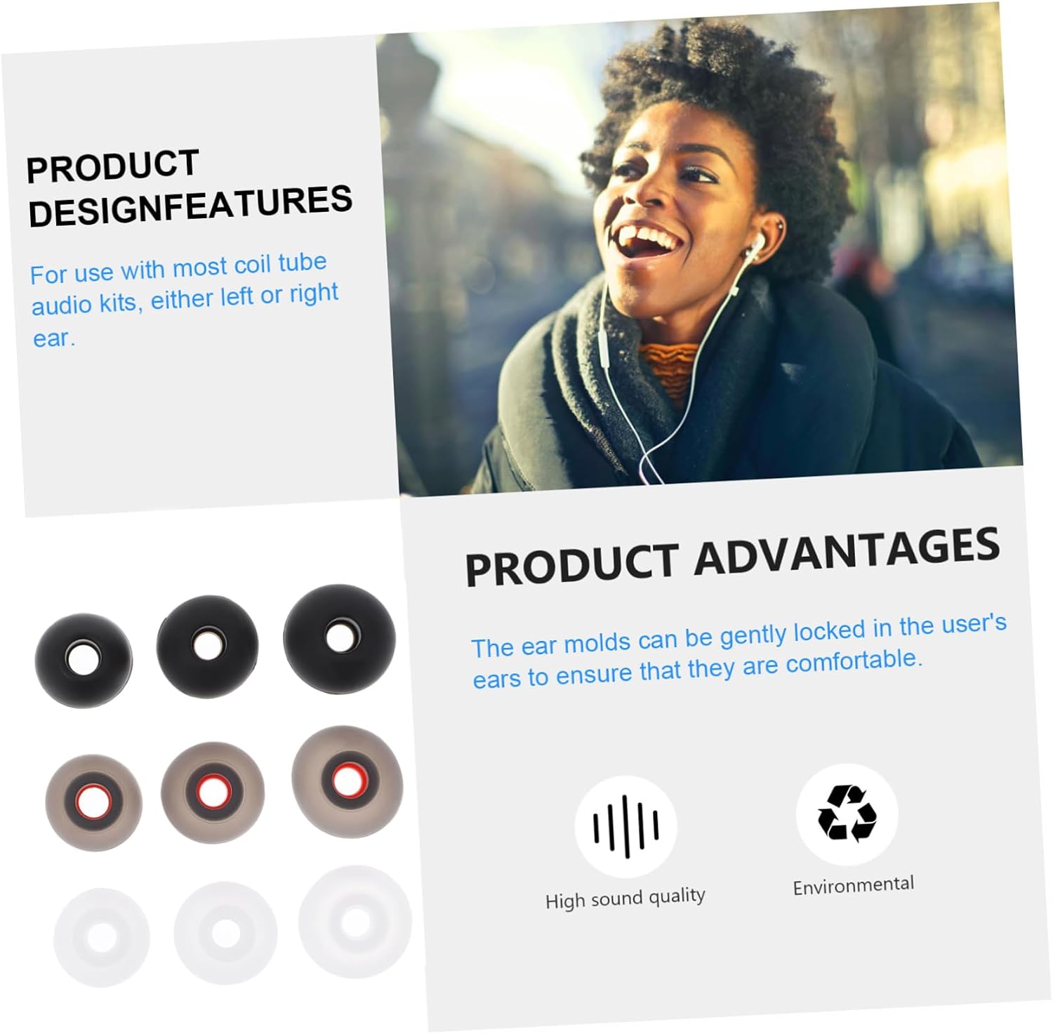 36pcs Silicone Earphone Caps - Noise Isolation Earbud Tips for Comfortable Listening Multiple and Colors Earbuds Accessories