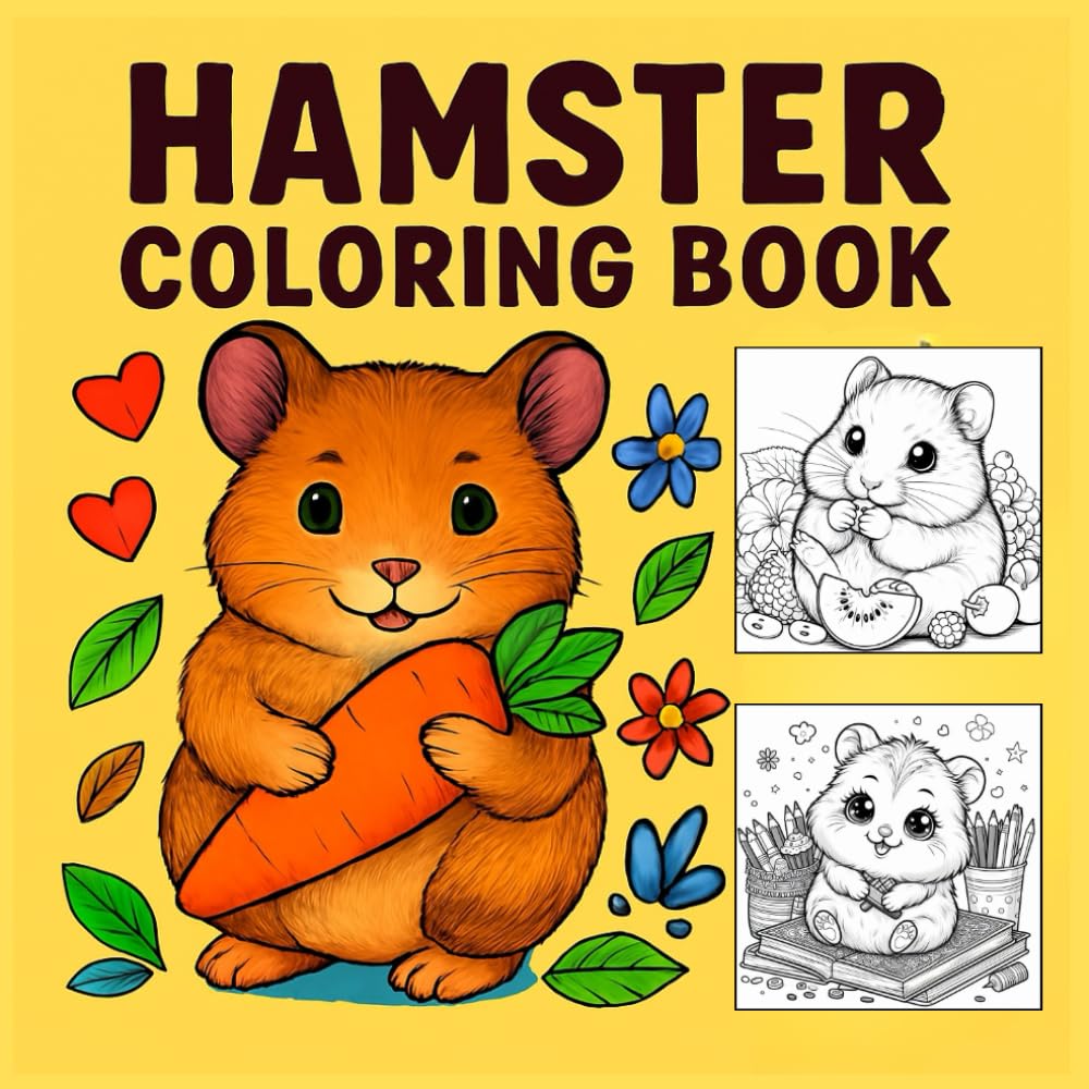 HAMSTER COLORING BOOK: “Colorful Adventures of a Little Hamster”
