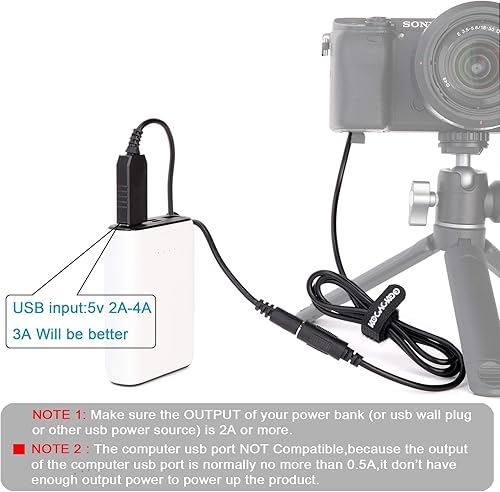 Miniatura 4 de AC-PW20 Acoplador de CC de repuesto de batería NP-FW50, cable de alimentación USB de repuesto para adaptador de corriente alterna, batería simulada