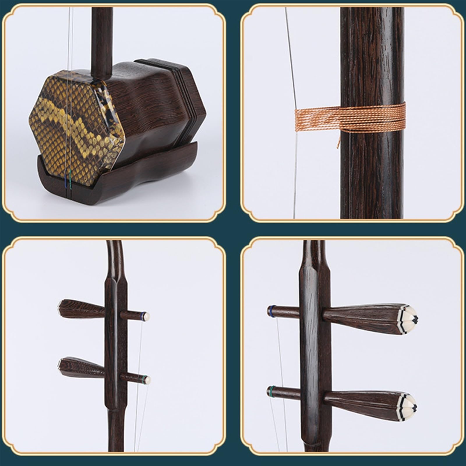Chinesische Erhu Hühnerflügelholz, Gebogene Kopfplatte, Erhu, Chinesisches Ethnisches Saiteninstrument, Geeignet Für Anfänger