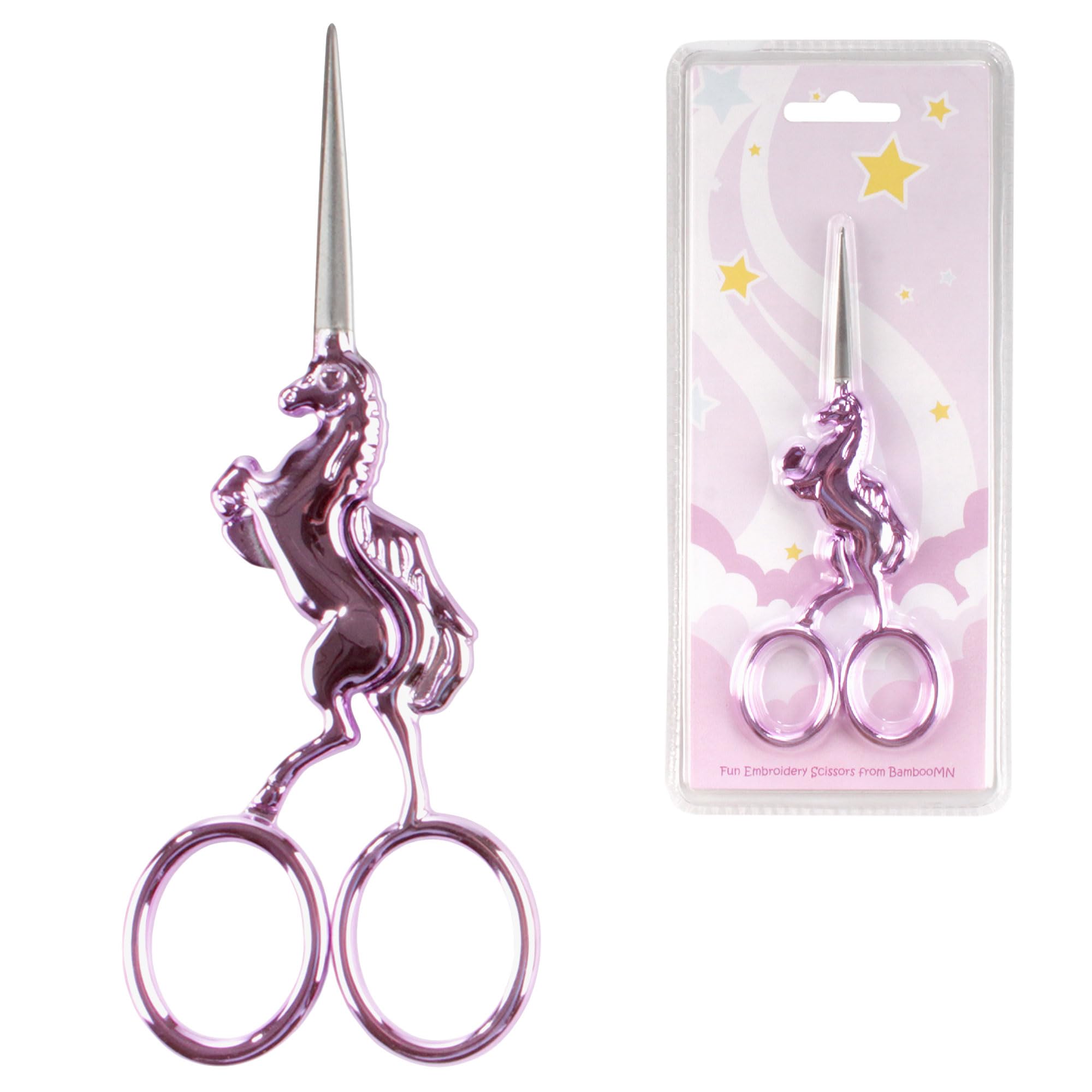 JubileeYarn Unicorn Embroidery Craft Stainless Steel Scissors - Purple - 1 Pair
