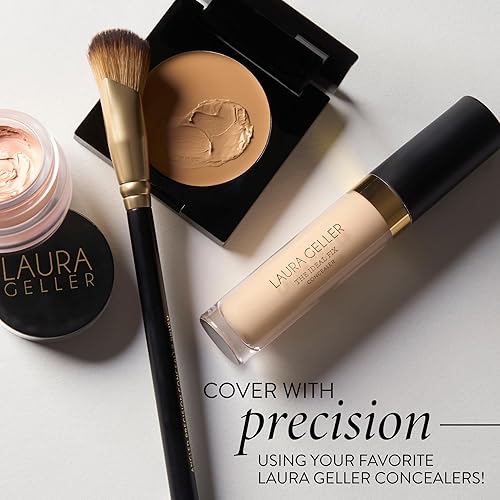 Miniatura 60 de LAURA GELLER NEW YORK - Brocha retráctil con mango de aluminio Kabuki, para todo el maquillaje facial y base para maquillaje facial líquido, crema