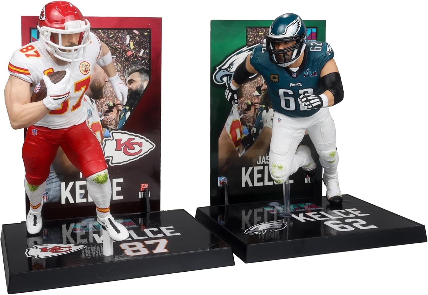 McFarlane Travis Kelce/Jason Kelce(Chiefs/Eagles) NFL 7" Figure 2-Pack