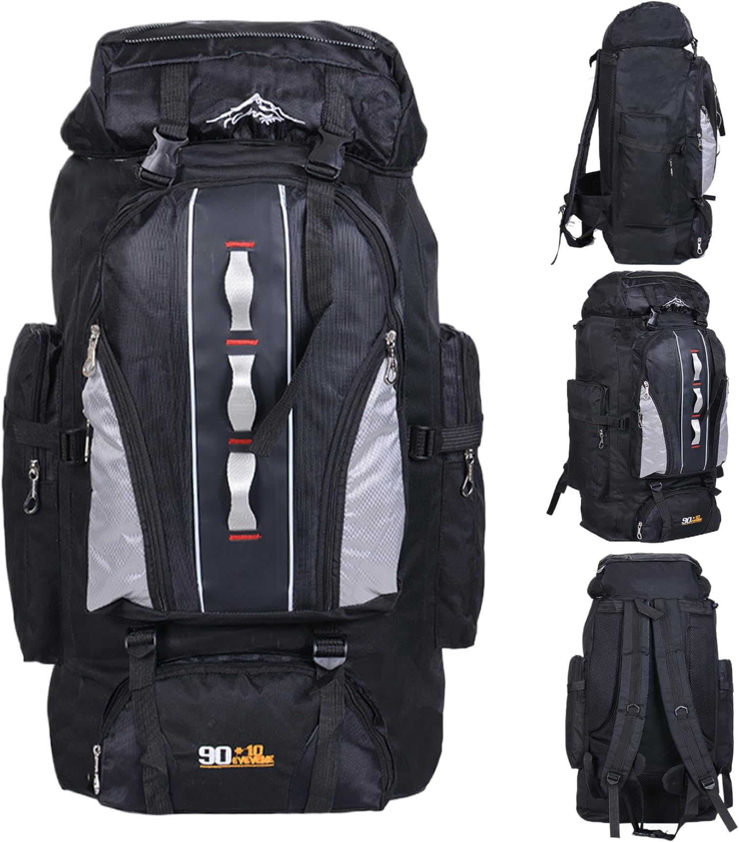 Camping Backpack, 100L Tear and Water-resistant Hiking Backpack, Multi-pocket Camping Rucksack with Zipper, Bag for Men and Women Travel Outdoor, Decoración de jardín