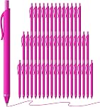 50 Pack Black Ink Pens - Bulk Pens, 1.0MM Medium Point Ballpoint Pens, Smooth Writing No Bleed Retractable Ball Point Pen (Black)