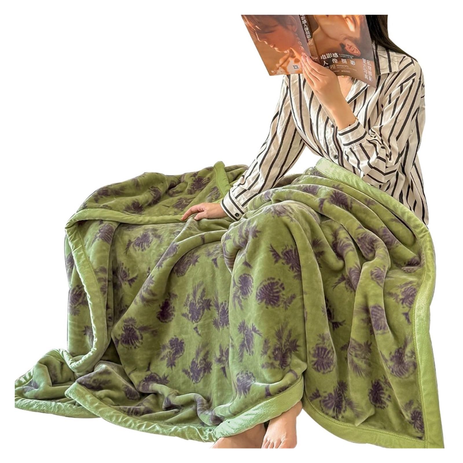 Couverture douce en velours lait contre le froid d'hiver de la chambre
