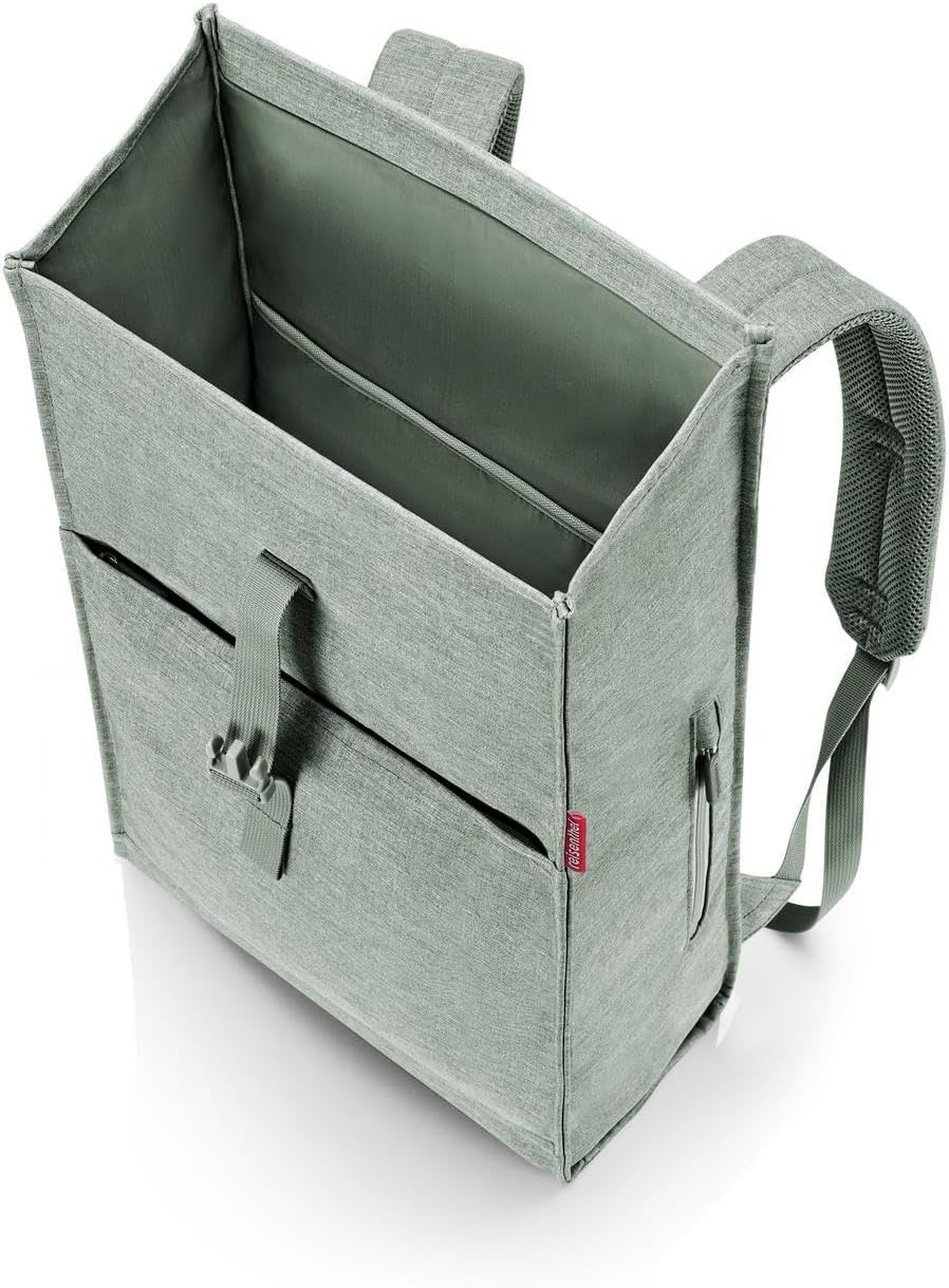 reisenthel Urban Rolltop Backpack - Slim, Pure, Urban and Stylish Backpack, Modern Design, Spacious Backpack for Leisure, Work and City Trip, Twist Sage, Einheitsgröße