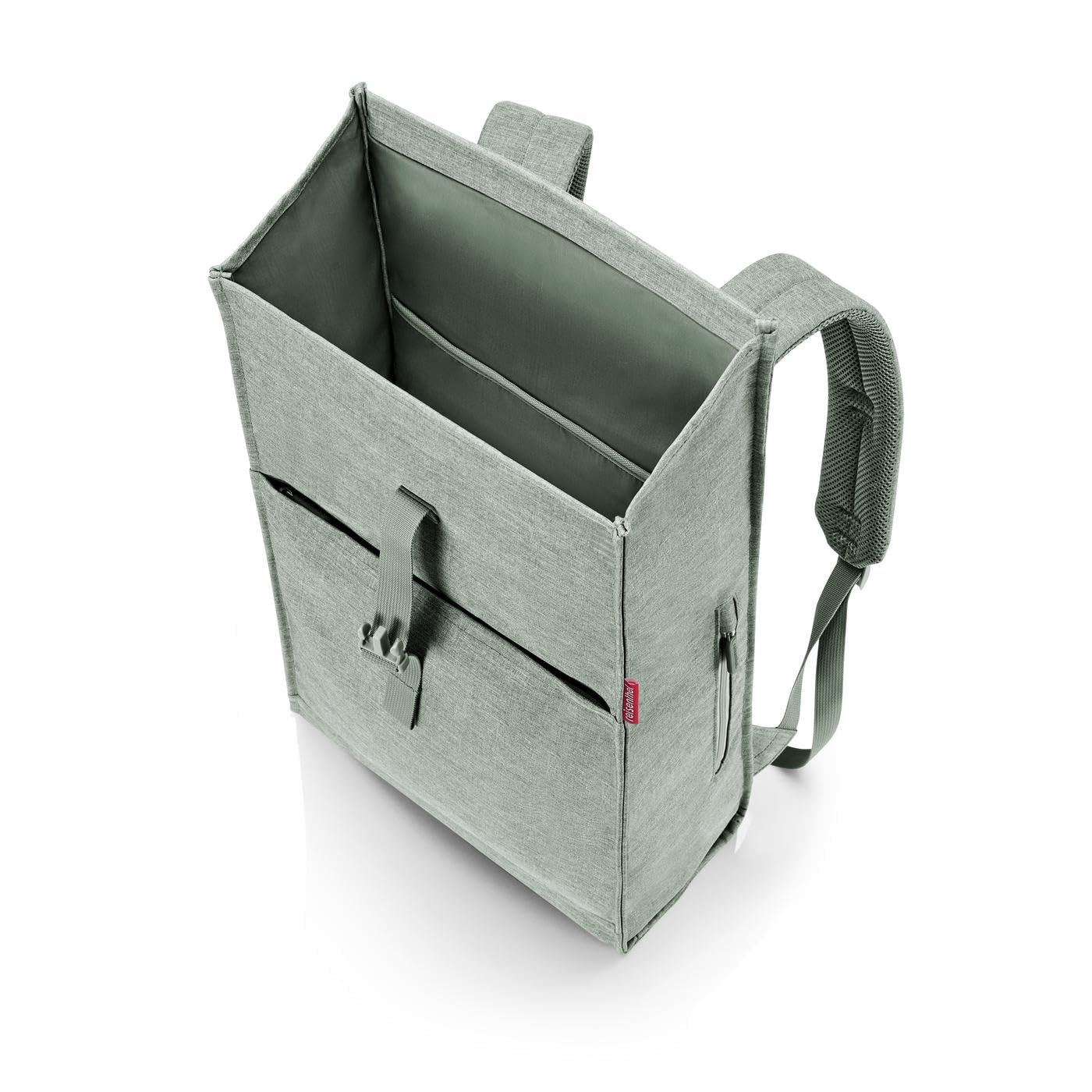 reisenthel urban rolltop backpack twist sage - urbaner und stylischer Rucksack, modernes Design, geräumiger Rucksack für Freizeit, Arbeitsweg und City-Trip