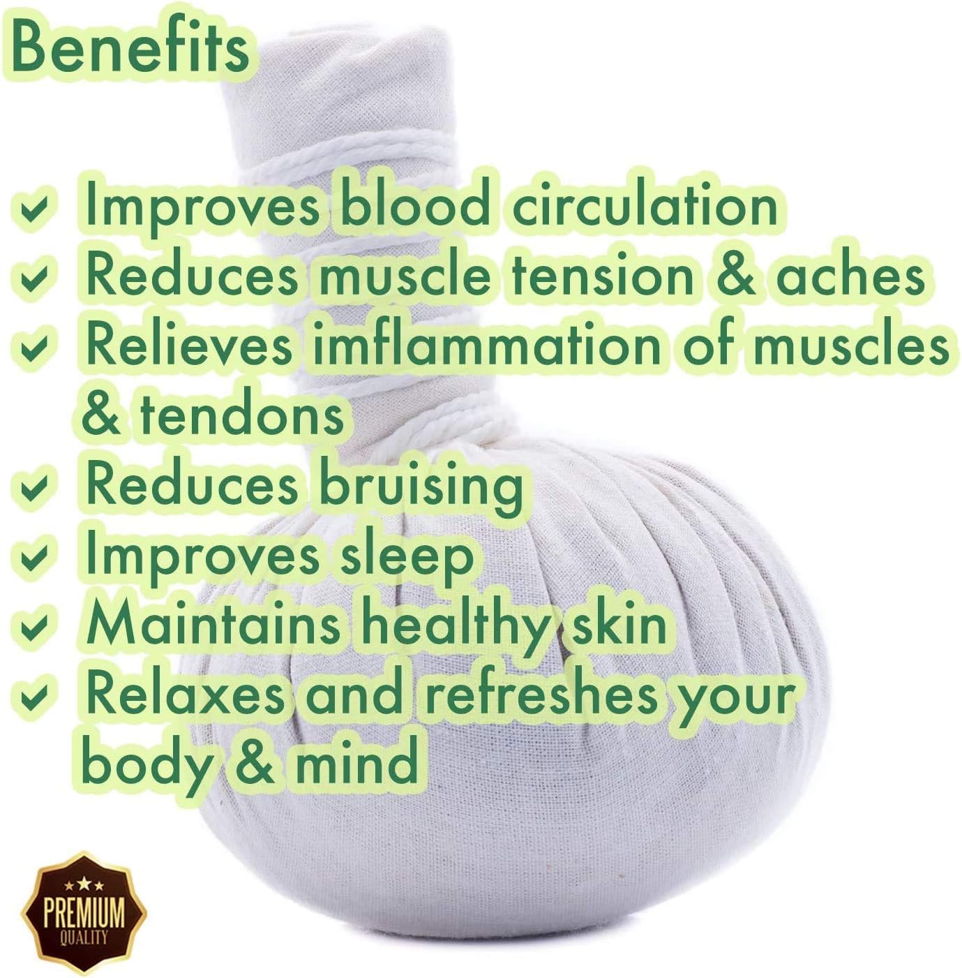 Pack of 20 Small Thai Spa Herbal Massage Compress Ball Warm Hot Therapy LUK Pra KOB 100 g.