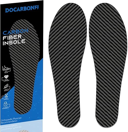 Carbon Fiber Insole, 1 Pair, Rigid Shoe Insert for