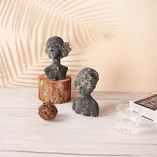 Miniatura 3 de Hermosas esculturas de resina para mujeres, estatuas de arte de resina, figuras coleccionables para el hogar, sala de estar, oficina, estantes,