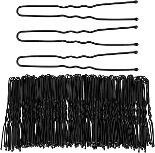 Tbestmax 300 Hair Bun Bobby Pins U Shaped Pin Hair Grips to Clip Ballet Hair Net for Women 6 CM/2.3 Inch Black