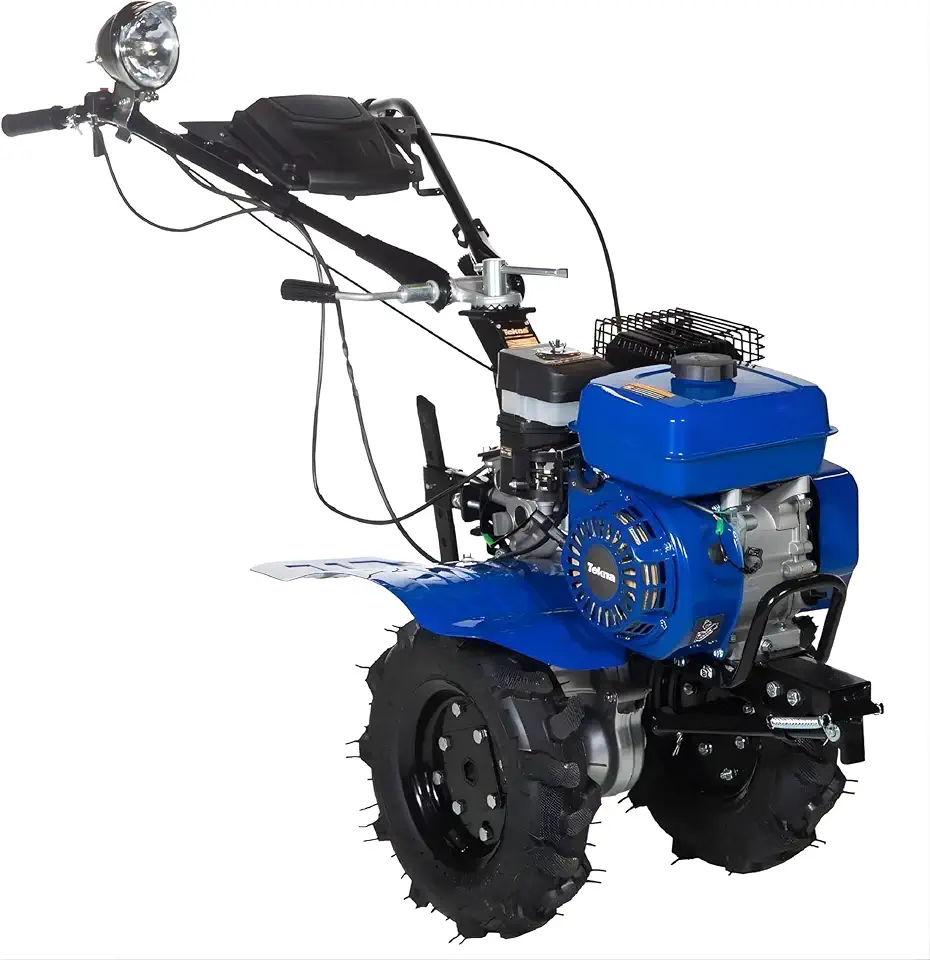 Motocultivador Gasolina 7HP com Rodas e Enxadas, TK90R, 212cc, com Farol e Guidão Regulável