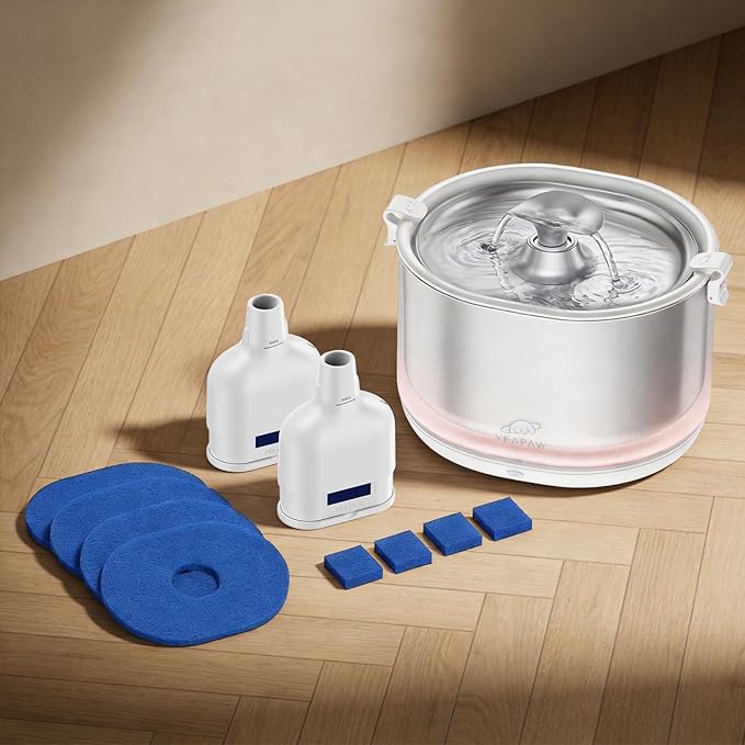 Pack de 2 Filtros para Fuente de Agua para Gatos YEAPAW - 5 Etapas miniatura 2