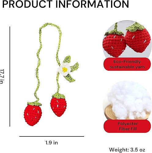 Miniatura 13 de Accesorios de ganchillo para ventana de visión trasera, hecho a mano, colgante para automóvil, utilizable como decoración de la casa