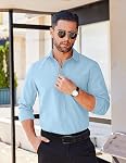 COOFANDY Men's Long Sleeve Casual Button Down Shirts Untucked Shirts for Men Regular Fit Dress Shirt