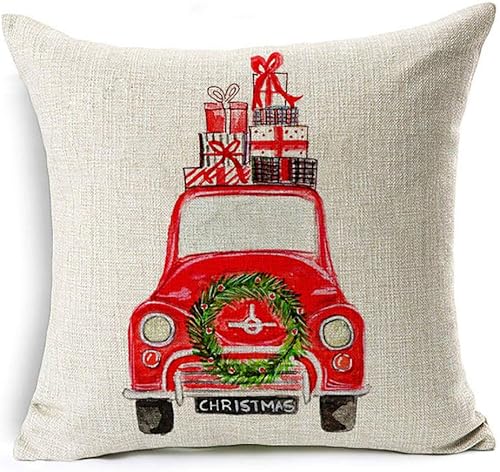 Miniatura 4 de Funda de cojín con diseño de reno de Papá Noel, perro de Navidad, decoración de sofá para el hogar (#14 Taschentucher Christmas Bulldog)