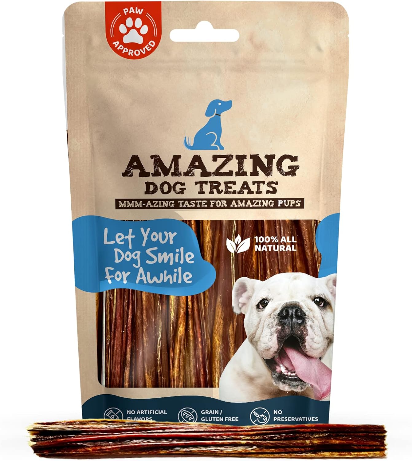 Amazing Dog Treats Gullet Sticks for Dogs (6 Inch 20