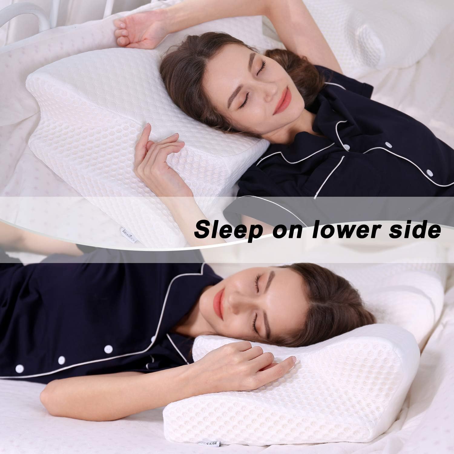 Buу 1 gеt 1 Coisum Cervical Pillow, Back Side Sleeper Pillow, Orthopedic Pillow for Neck Pain, Neck Pillows for Pain Relief Sleeping, Neck Support Pillows with a Washable Pillowcase, Contour Memory Foam Pillow
