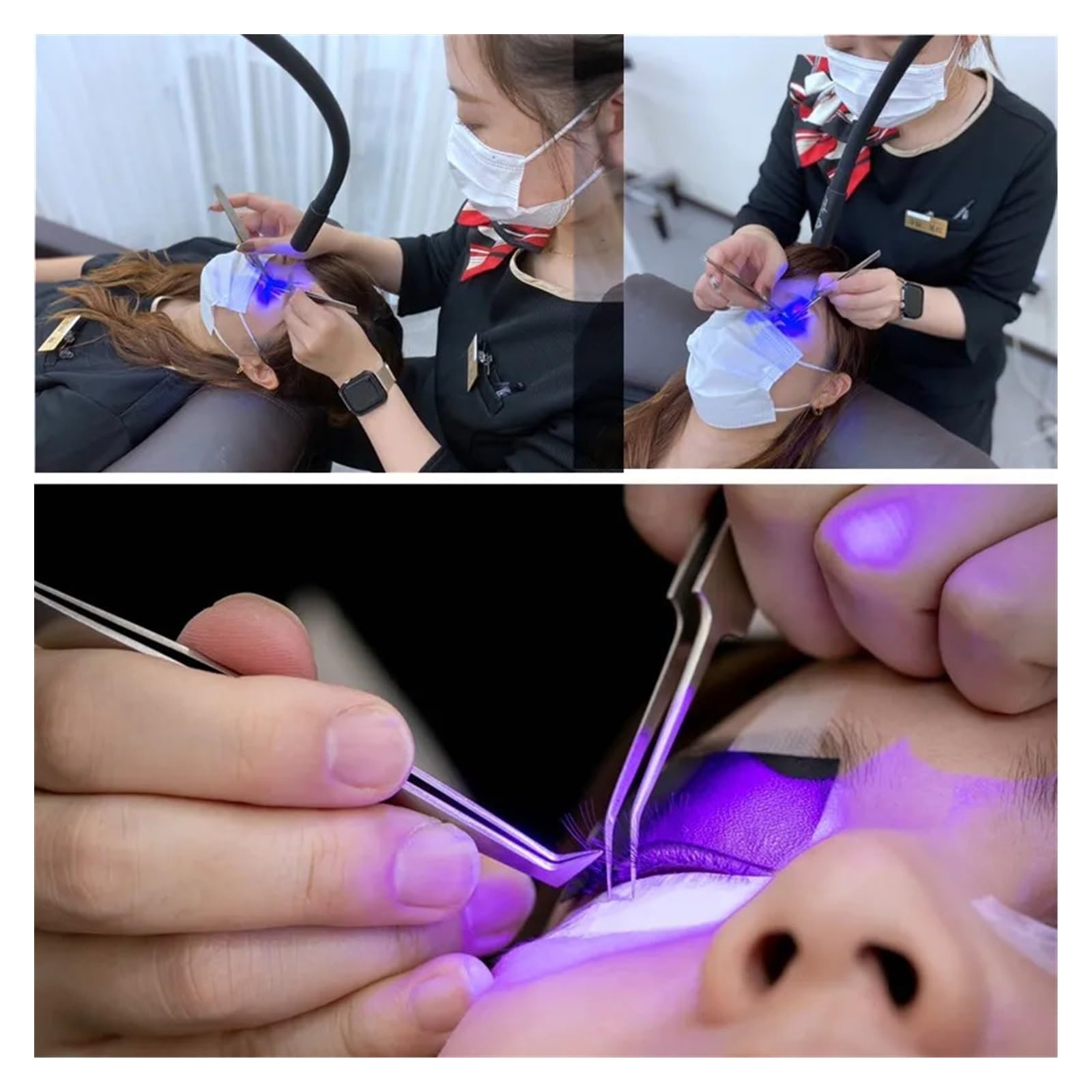 Lampada per polimerizzazione UV Lampada for colla for unghie for bellezza ciglia Lampada a polimerizzazione rapida Ciglia finte Innesto Lampada da terra a LED Lampada for polimerizzazione gel UV