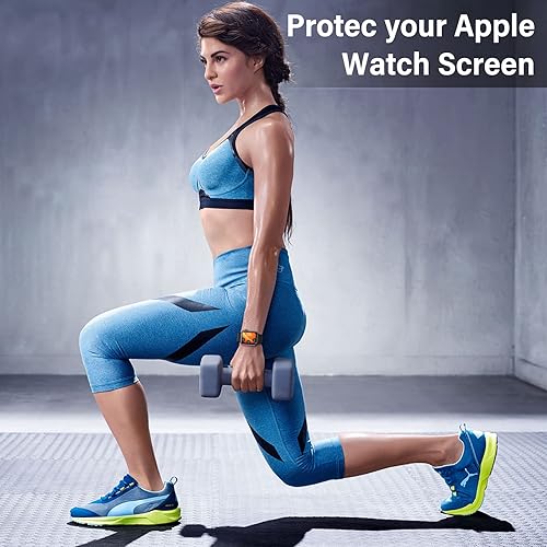 Miniatura 7 de Uyiton Protector de pantalla para Apple Watch Series 321 de 1.496 pulgadas, repuesto de grado militar, protector de pantalla de TPU para iWatch,