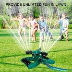Durable Lawn Sprinkler, Water Sprinklers for Lawn, Garden, Yard, Flower Grass Plant Park, 360 Degree Rotating Sprinkler Irrigation System, Adjustable Spray Angle and Distance -Up to 3600 sq.ft.