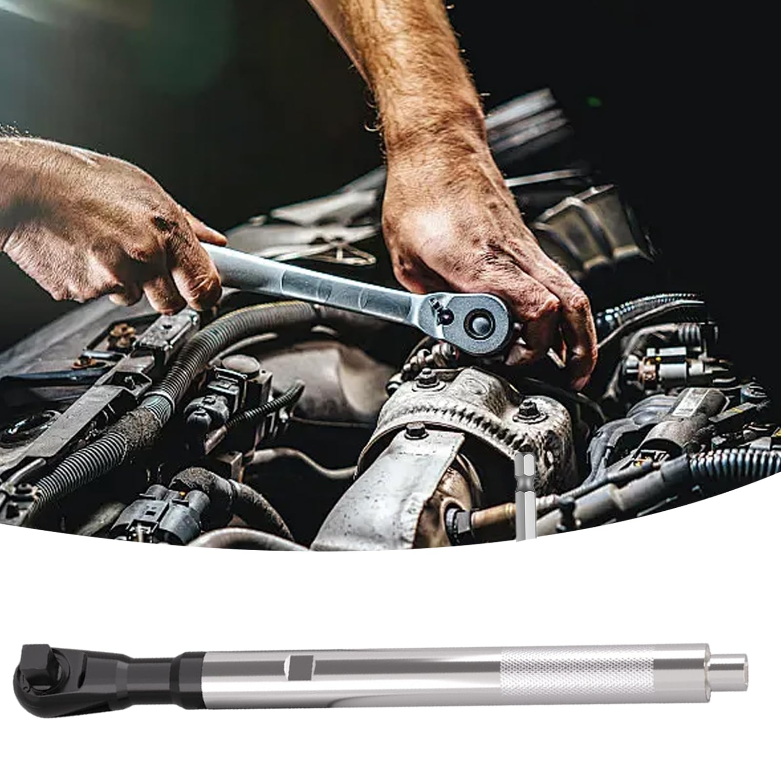 Générique Mechaniczna grzechotka, solidny klucz zębaty, narzędzie przedłużające do opon, dla przyjaciół, mechanika, naprawa samochodów i domu