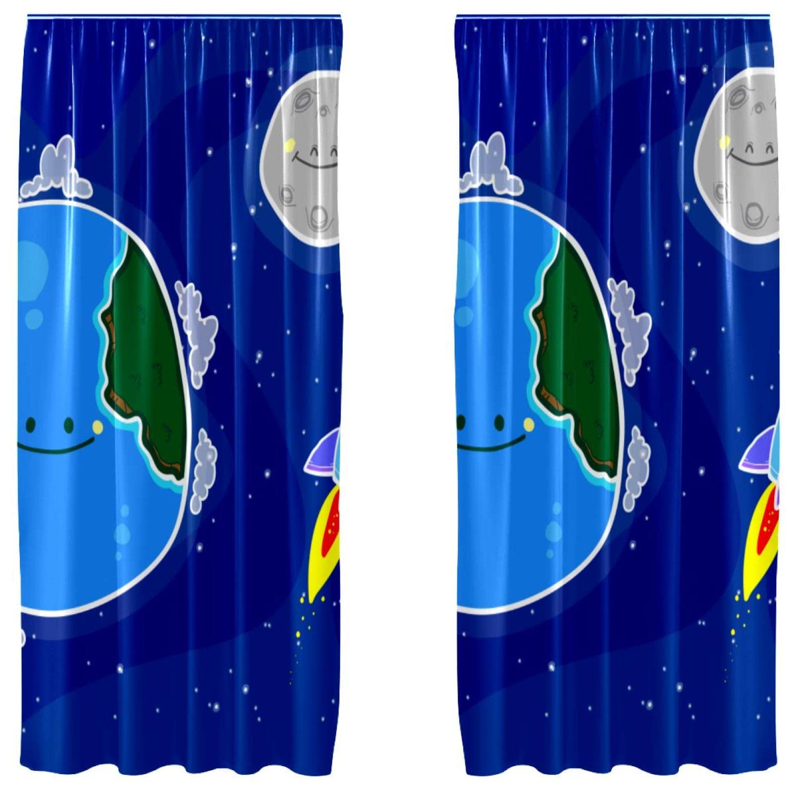 Rideaux occultants fusée 140x213 cm en microfibre pour chambre
