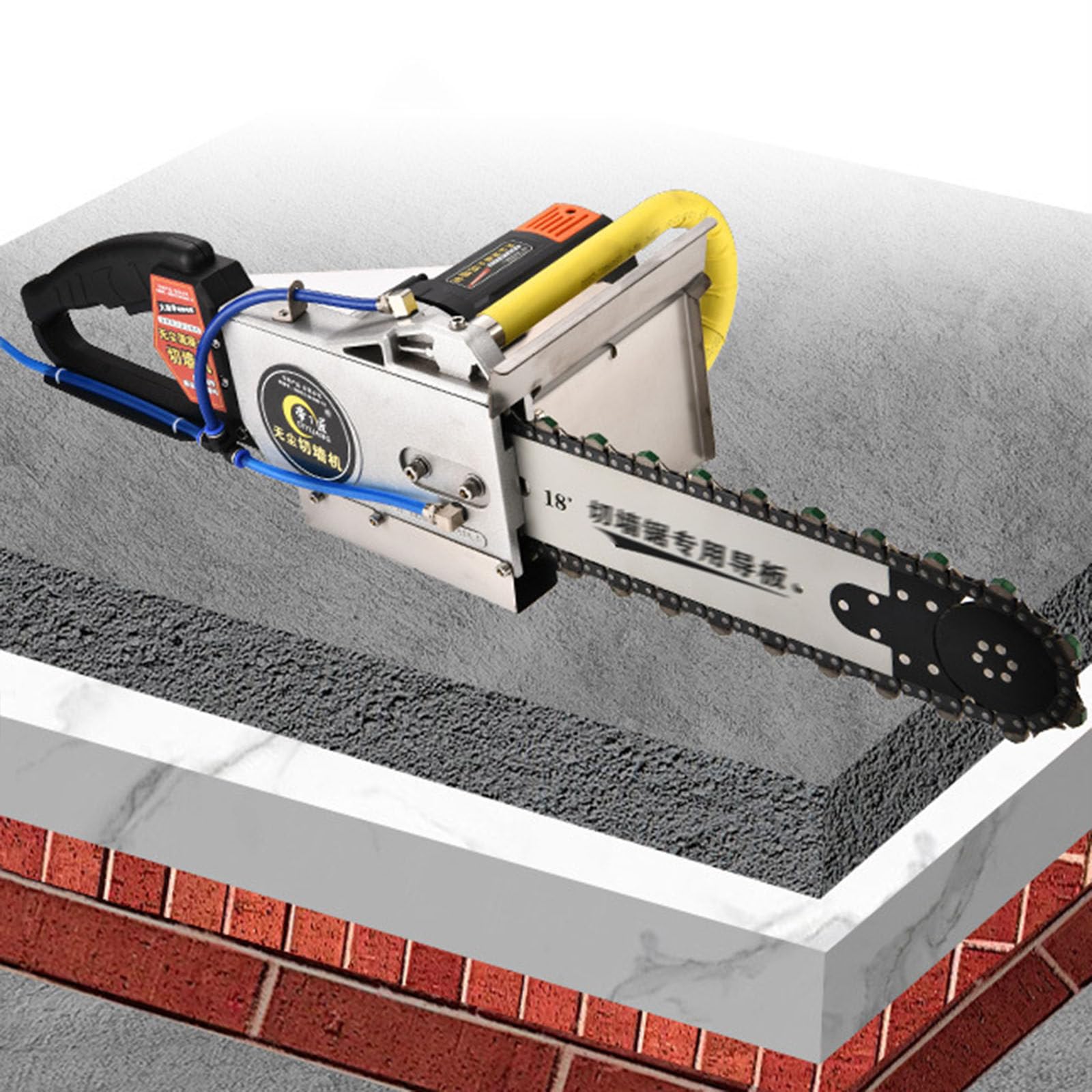 Ylpddmm Multicolor 5800W/6800W Slotting Machine,6000Rpm,35/48Cm Cut Depth 35Cm