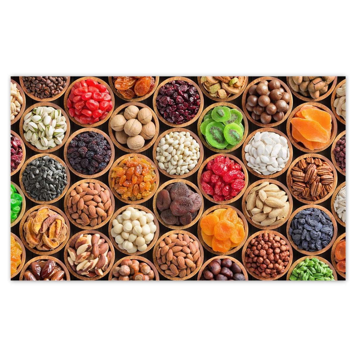 H9560M_TV5BE Papier peint non-tissé Motif fruits secs et noix 416 x 254 cm