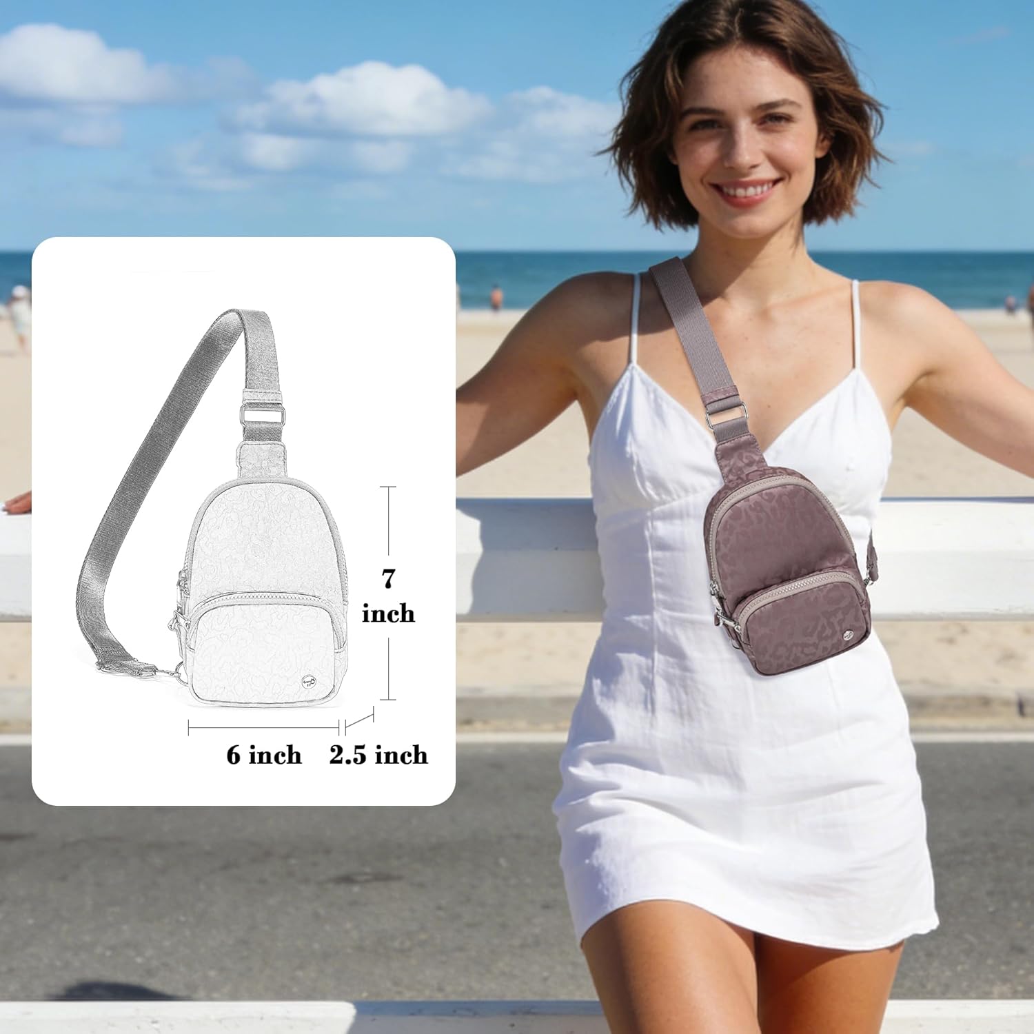 NEICOA Anti Theft Crossbody Bags for Women Small Nylon RFID Sling Bag Lightweight Travel Purse for Daily Casual Use - Image 2