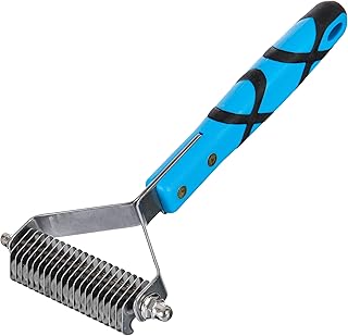 GROOM PROFESSIONAL Striegel für Hunde - Entfilzungsbürste für Hunde - Hundebürste Unterwolle für Entfilzung und Entwirrung - Haarentfernung - Geeignet für Cerschiedene Fellarten, Breit 20 Zahnung