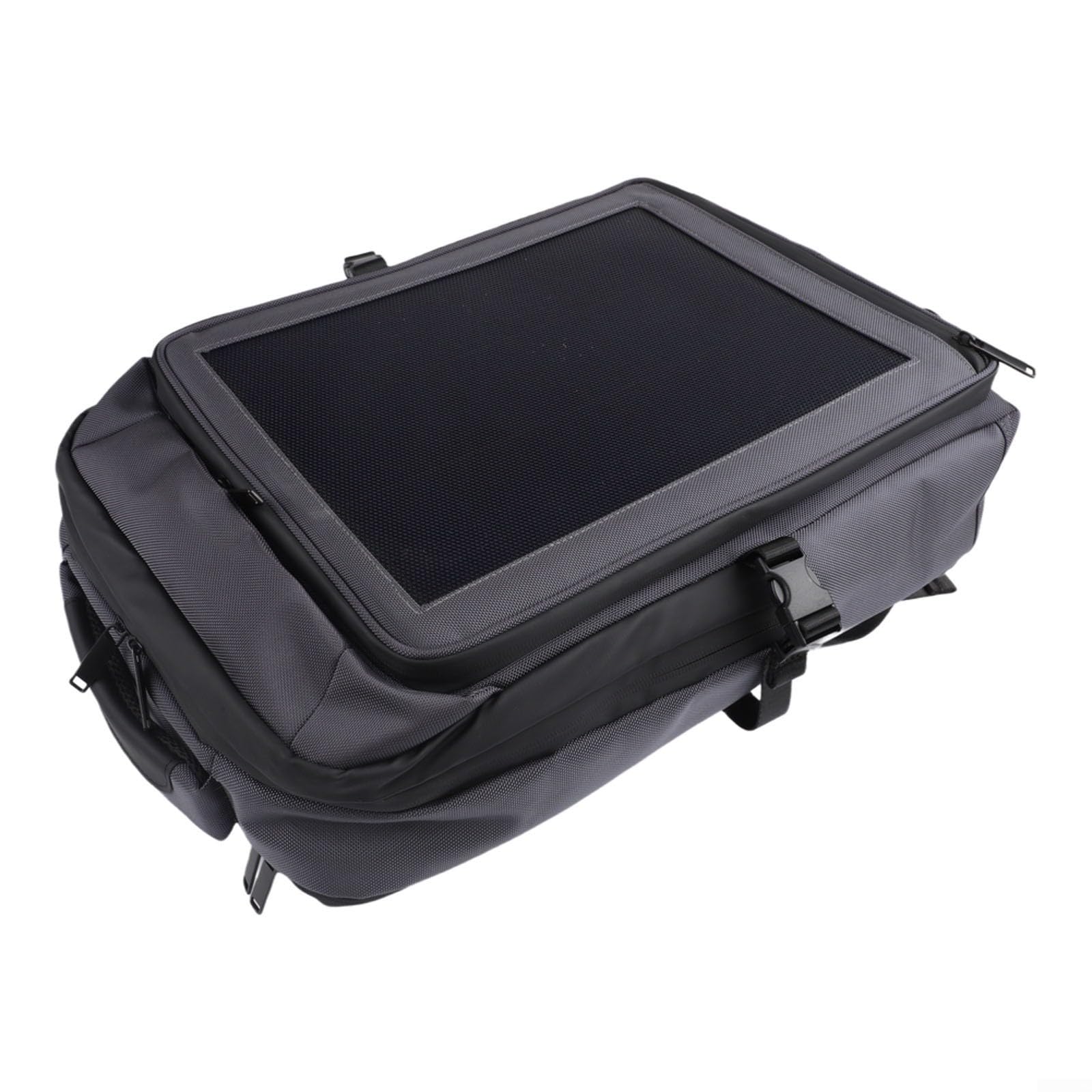 Zaino di ricarica solare da 30 W, zaino da trekking da 35 litri con pannello solare, zaino da campeggio leggero all'aperto, borsa da viaggio in tessuto Oxford impermeabile, doppio pannello solare per