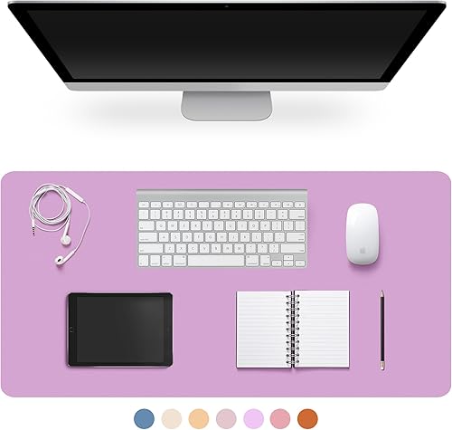 Miniatura 25 de Protector de almohadilla de escritorio de piel CADONO, almohadilla de escritorio antideslizante, gran almohadilla de ratón de piel sintética PU,