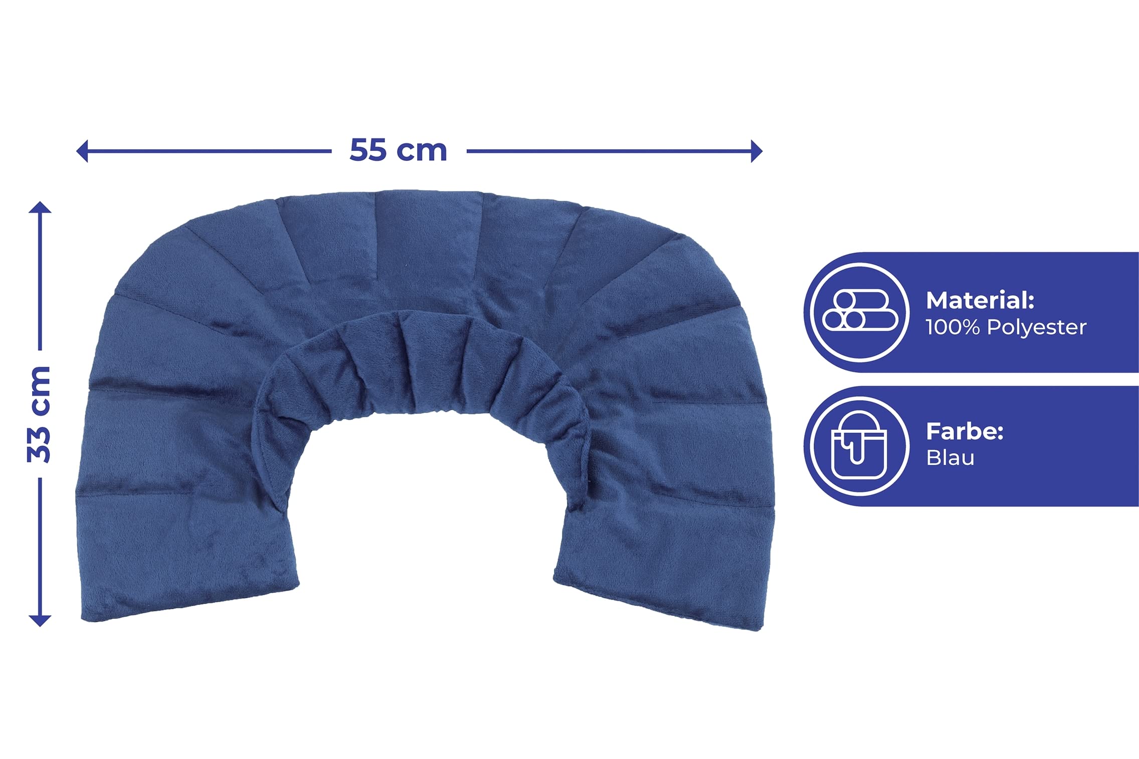 Maximex Coussin lesté pour épaules Chaleur & Froid, Bleu