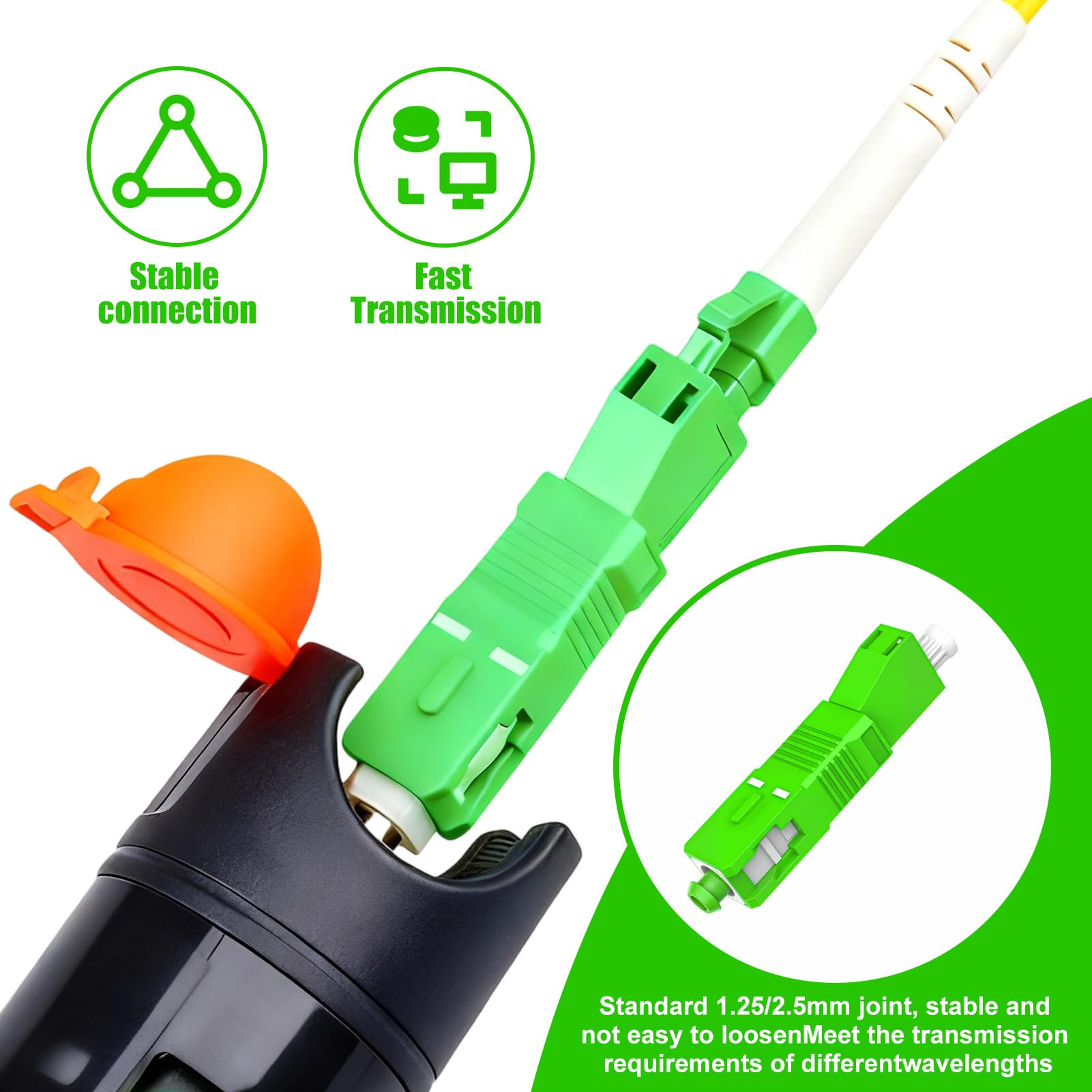 Jetstream 1 Stück Glasfaser Adapter LC Buchse Auf Sc stecker, Adapter Glasfaser Stecker, Adapter Konverter, kompatibel mit Zuverlässige Schnittstellenumwandlung, OTDR usw