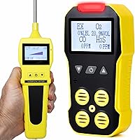 Forensics Detectors 4 Gas Monitor with Pump - CO, H2S, O2, LEL Detector | NIST Calibrated, USB Rechargeable, Confined Space Probe