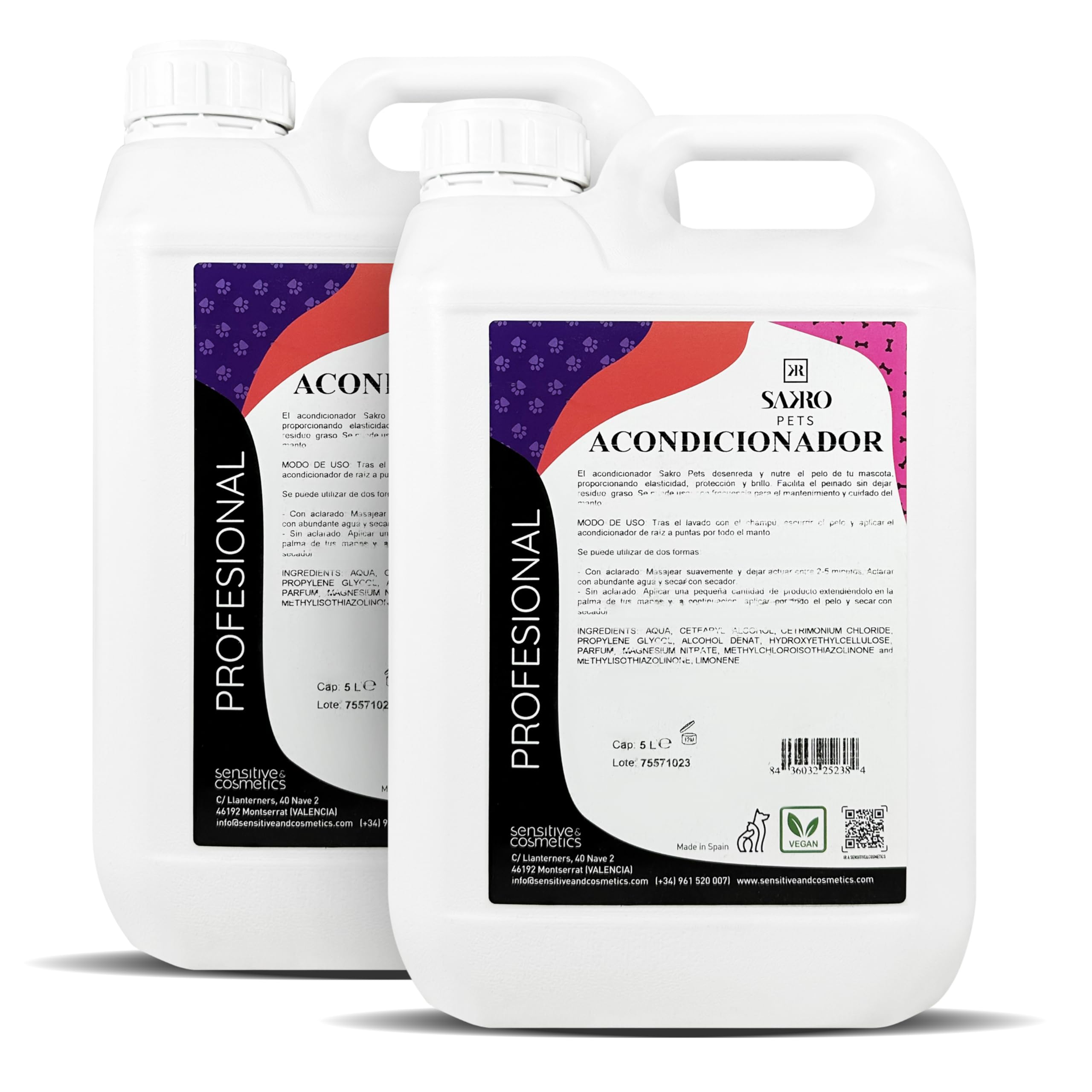 MUNTRADE Acondicionador para Perros y Gatos 10L | Hidratante y Desenredante para Pieles Sensibles, Suavizante, Pelaje y Razas con Alergias