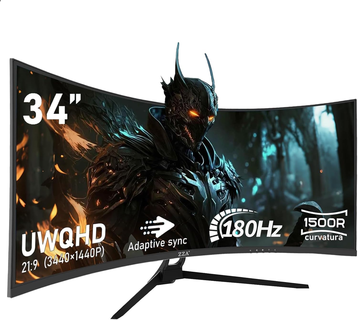 ultra-wide 34 inch curved monitor 180hz wqhd screen